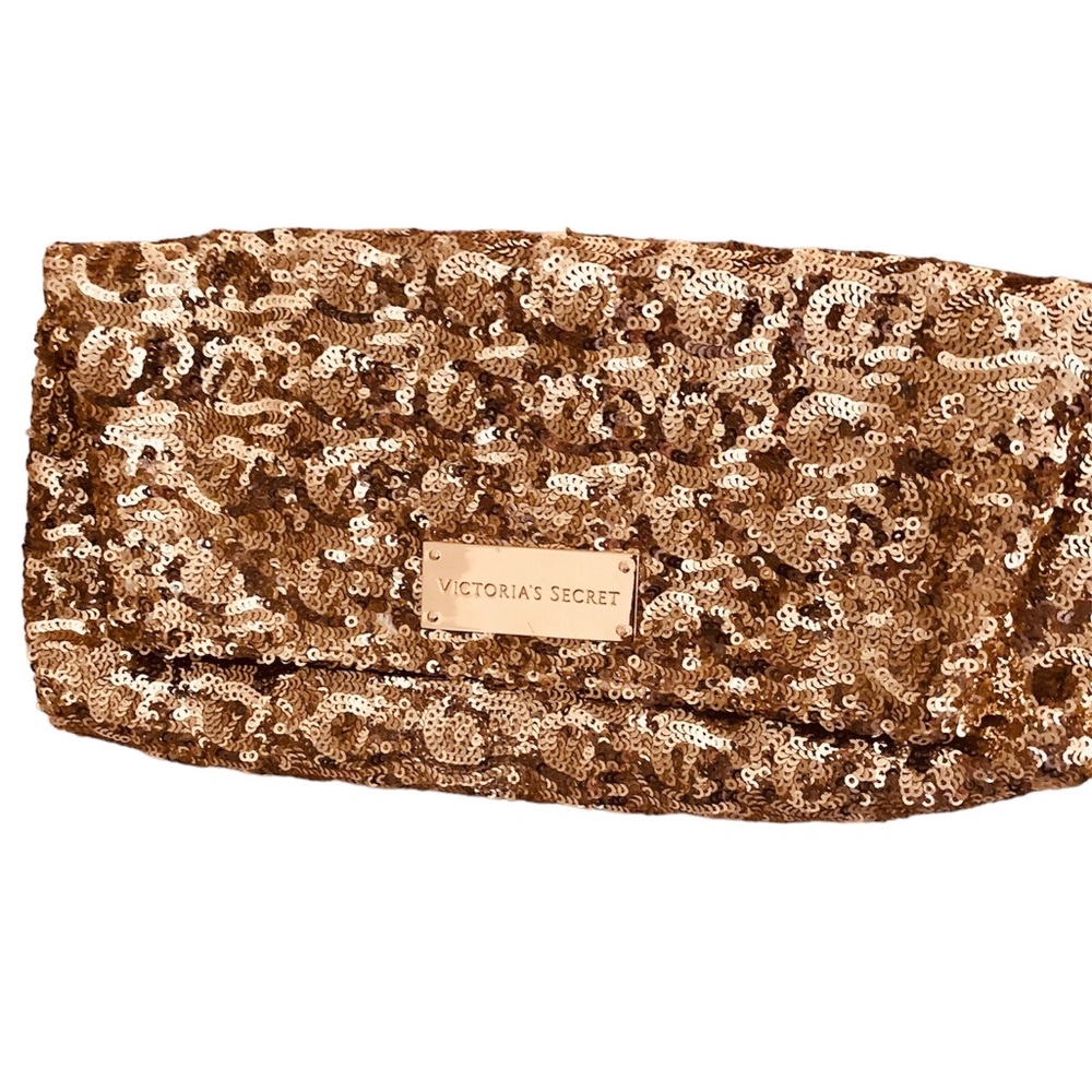 Victoria’s Secret Sequin Gold Clutch Purse. 10x5 inches. Never Used.